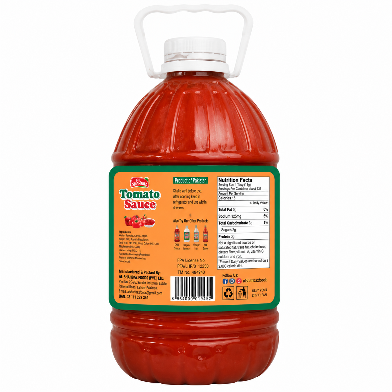 Al Shahbaz Tomato Sauce 5L – Premium Quality Thick & Tangy Ketchup | Food Grade Sauce Pakistan - Image 4