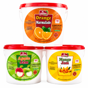 Al Shahbaz Premium Fruit Jams – Orange Marmalade, Apple Jam & Mango Jam (10kg Bucket) – Natural Fruit Spread Pakistan