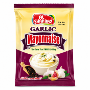 Al Shahbaz Garlic Mayonnaise Sachet | Creamy Garlic Flavor Dip Packet | Best Sauce for Burgers & Fries Pakistan