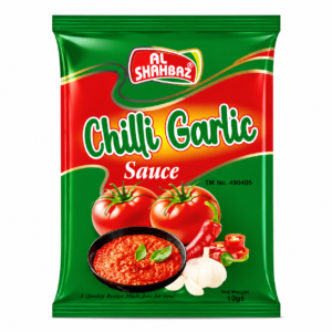 Al Shahbaz Chilli Garlic Sauce Sachet – Spicy & Tangy Dip for Snacks, Pasta & Fast Food (10g)